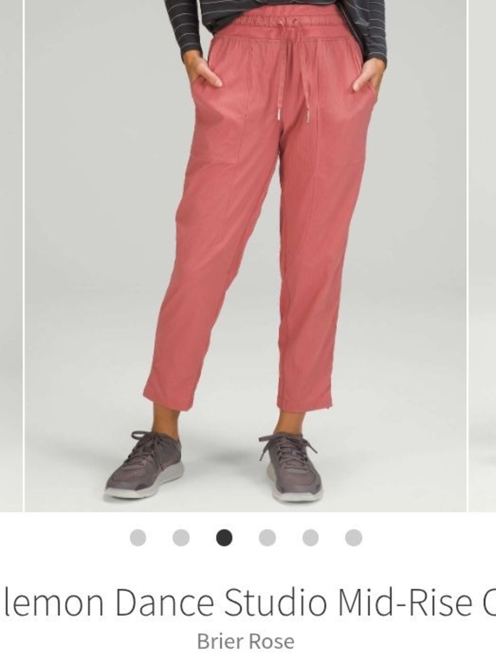 lululemon athletica Brier Rose Cropped Drawstring Pants - Rose